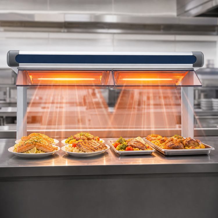 Product image #3 for Hatco Glo-Ray Designer Aluminum Dual Infrared Strip Heater, 75.5-Inch Wide, High-Wattage, 6-Inch Spacing