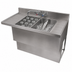 Thumbnail image #3 for BK Resources Slim-Line Two-Compartment Underbar Sink with Dual Drainboards and Faucet, 48 Inch Wide