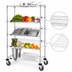 Thumbnail image #3 for Quantum 36 x 18 x 63 Inch Mobile Wire Shelving Cart with 5 Shelves, Chrome Plated