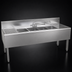 Thumbnail image #3 for Glastender Four-Compartment Underbar Sink Unit with Left and Right Drainboards, 72 x 24 Inches, Stainless Steel