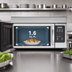 Thumbnail image #3 for KoolMore 1.6 Cu. Ft. Stainless Steel Microwave Oven with 300 CFM Recirculating Vent Hood