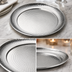 Thumbnail image #3 for American Metalcraft 16-Inch Round Hammered Stainless Steel Serving Tray