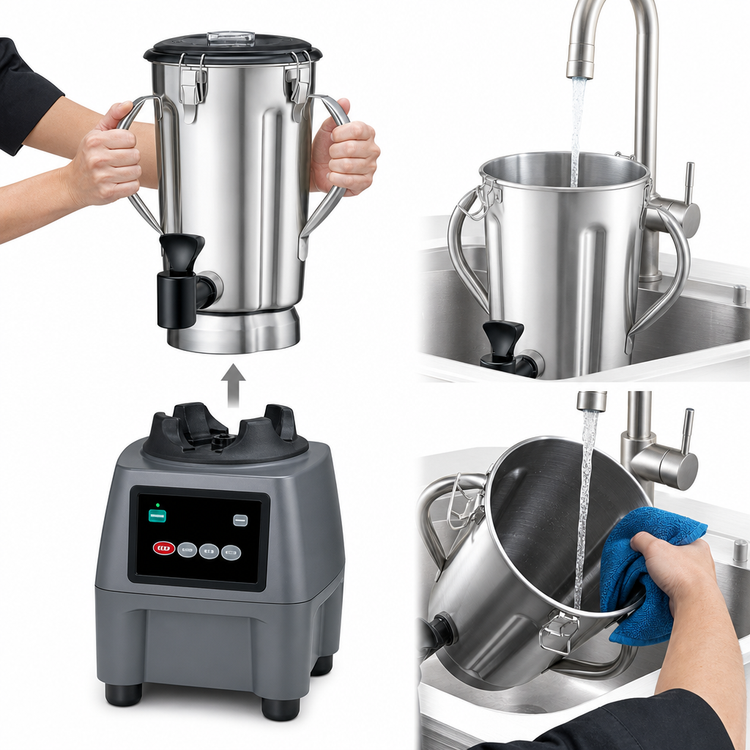 Product image #3 for Waring Heavy-Duty Countertop Commercial Food Blender with 1-Gallon Removable Stainless Steel Container, 3-Speed, 3-3/4 HP