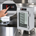 Thumbnail image #3 for Metro C5 8 Series Half-Height Pass-Thru Controlled Temperature Holding Cabinet with Glass Doors and Lip Load Slides, 8 Pan Capacity