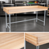 Thumbnail image #3 for John Boos DNB05 Baker's Wood Top Work Table with Galvanized Base, 96 x 24 Inches