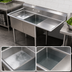Thumbnail image #3 for Sapphire Manufacturing 56.6-Inch 2-Compartment Stainless Steel Sink with Right Drainboard