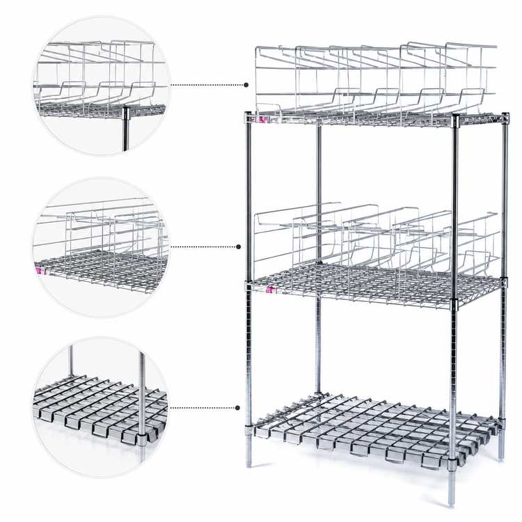 Product image #3 for Eagle Group 3-Tier Stationary Can Rack Storage System for #10 Cans, 124-Can Capacity