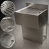 Thumbnail image #3 for BK Resources Underbar Stainless Steel Drain Board with Pedestal Base, 24 x 18 x 33-1/2 Inches