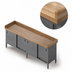 Thumbnail image #3 for John Boos Enclosed Base Wood Top Work Table with Sliding Doors and 4