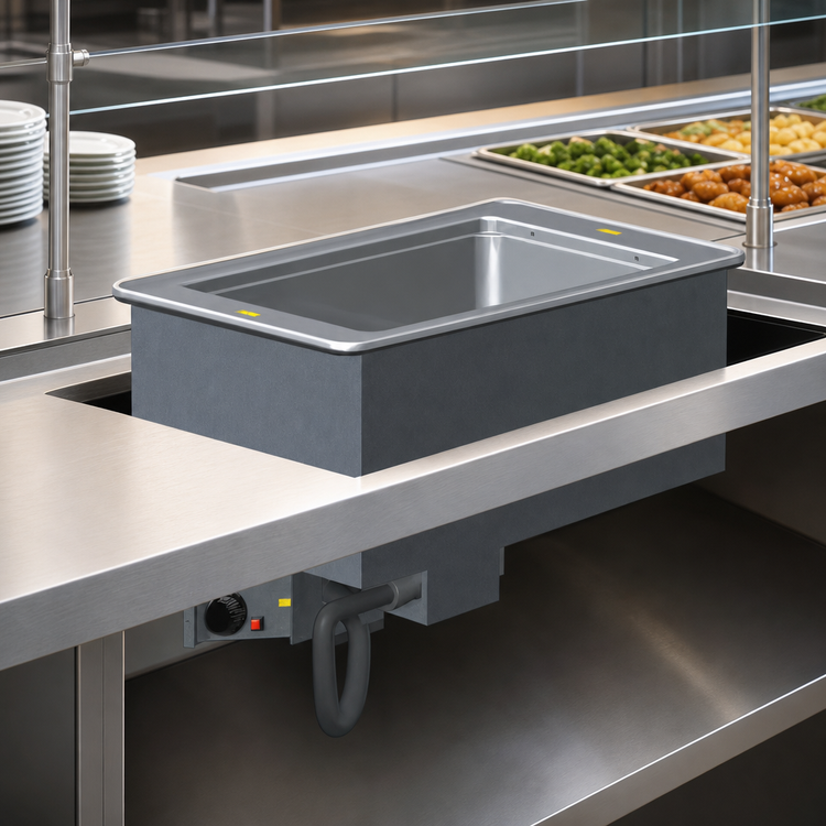 Product image #3 for Vollrath Drop-In Electric Hot Food Well, 1 Full-Size Pan, Wet Operation, 208V