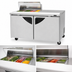 Thumbnail image #3 for Turbo Air Super Deluxe 60-Inch 2-Section Clear Top Sandwich/Salad Prep Table, 19 Cu. Ft., 8-Pan, Right Work Station