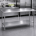Thumbnail image #3 for Duke 84-Inch x 30-Inch Stainless Steel Top Work Table with Undershelf, 36-Inch High