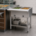 Thumbnail image #3 for Eagle Group Stainless Steel Electric Hot Food Table, Open Base, 33-Inch Wide, 2 Dry Wells, 208V Three-Phase (SDHT2-208-3)