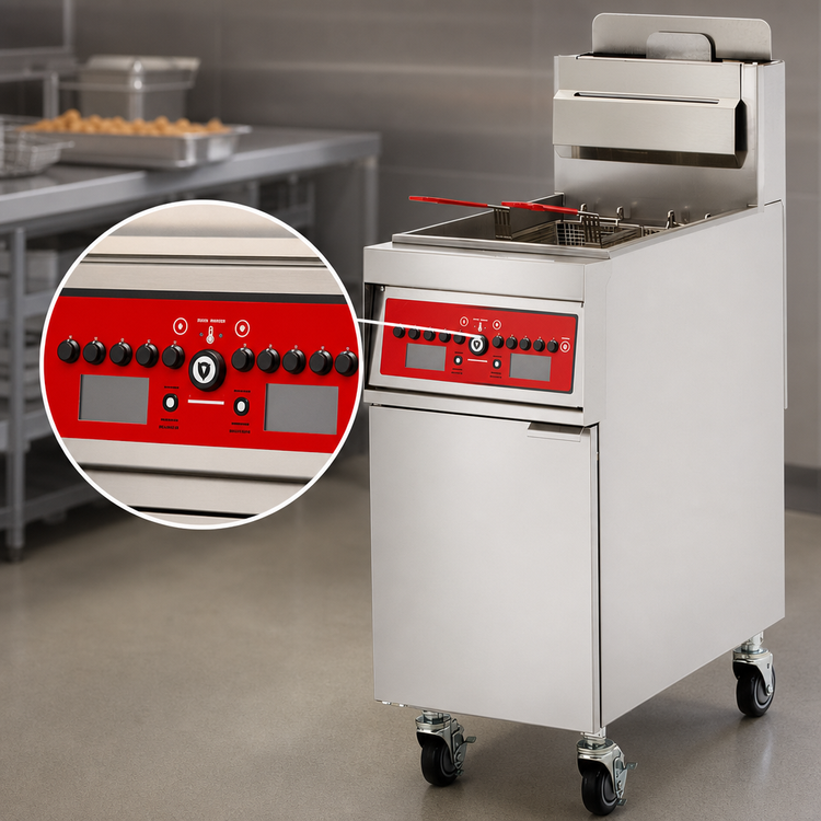 Product image #4 for Vulcan PowerFry5 21-Inch Wide Freestanding Gas Fryer with Built-In KleenScreen PLUS Filtration, 65-70 lb Capacity