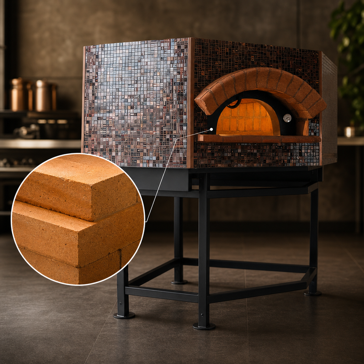 Product image #3 for Univex Stone Hearth Pentagonal Gas Pizza Dome Oven with Iron Stand, 13 x 12-Inch Pizza Capacity