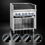Thumbnail image #3 for Imperial (Middleby) Steakhouse IABF-24 24-Inch Gas Floor-Model Charbroiler, 4 Radiant Burners, Cast Iron Slanted Grates, Open Cabinet Base