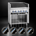 Thumbnail image #3 for Steakhouse 24-Inch Gas Floor Model Charbroiler with Open Cabinet Base