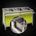 Thumbnail image #3 for Director's Choice DCS3-HFU-B-3 Mobile Hot Food Table, 3-Well, 3-Phase Electric