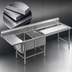 Thumbnail image #3 for Spec-Master FNP Series Two-Compartment Stainless Steel Prep Sink with Left Drainboard and 48-Inch Prep Area