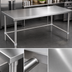 Thumbnail image #3 for John Boos Stallion 108-Inch x 24-Inch 14-Gauge Stainless Steel Top Work Table with Safety Edge