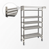 Thumbnail image #3 for Cambro Camshelving Elements XTRA High Density Top Rail 5-Tier Mobile Starter Unit, 18 x 42 x 80 Inches, Speckled Gray