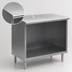 Thumbnail image #3 for Eagle Spec-Master Open Front Cabinet Base Worktable, Flat Top, 36 x 30 Inches, 14-Gauge 304 Stainless Steel