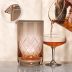 Thumbnail image #3 for Mercer Culinary Barfly M37220RS 17 oz Rose Mixing Glass with Pouring Spout and Weighted Base Case of 6