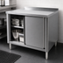 Thumbnail image #3 for Klinger's Trading Stainless Steel Enclosed Work Table with Sliding Doors, 48 x 30 x 38 Inches