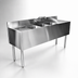 Thumbnail image #3 for Choice Four-Compartment Underbar Sink Unit with Dual Drainboards and Deck-Mount Faucet, 84 Inch W x 24 Inch D