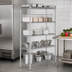 Thumbnail image #3 for Steel Works Stainless Heavy-Duty 5-Tier Stationary Chrome Wire Shelving Unit, 30 x 14 x 84 Inches