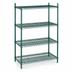 Thumbnail image #4 for Valu-Gard Double-Mat Wire Shelving Starter Unit, 4-Tier, 36 x 18 x 63 Inches, Green Epoxy