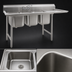 Thumbnail image #3 for Eagle Group 414 Series Three-Compartment Coved Corner Sink with Right-Hand 24-Inch Drainboard