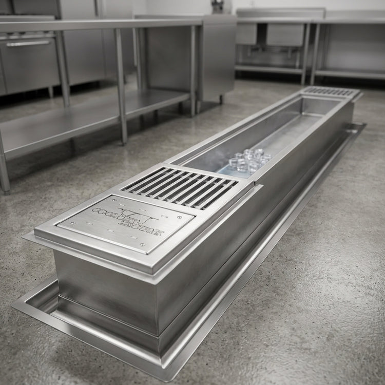 Product image #2 for Eagle Group WTFT-1860-SG 60"W x 18"D Cool Trough Water Tempering System with Subway-Style Grating