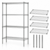 Thumbnail image #3 for Quantum WR74-2454S 54 x 24 x 74 Inch 304 Stainless Steel Wire Shelving Starter Kit