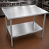 Thumbnail image #3 for John Boos Stallion 84-Inch x 30-Inch Stainless Steel Work Table with Rear Up-Turn and Undershelf