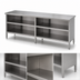 Thumbnail image #3 for John Boos Open Front Enclosed Base Stainless Steel Work Table with Undershelf, 120 x 30 Inches, 16 Gauge Top