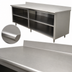 Thumbnail image #3 for Advance Tabco Special Value Series Economy Open Base Work Table with 5-Inch Backsplash and Mid-Shelf, 108-Inch x 24-Inch