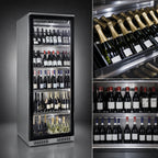 Thumbnail image #4 for Eurodib USA WD7121 Single-Section Commercial Wine Showcase, Stainless Steel, Hinged Glass Door, 179 Champagne/252 Standard Bottle Capacity