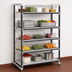 Thumbnail image #3 for Cambro Camshelving Elements XTRA 5-Tier Stationary Starter Unit, 18-Inch Deep x 54-Inch Long x 84-Inch High, 4 Vented + 1 Solid Shelves, Speckled Gray