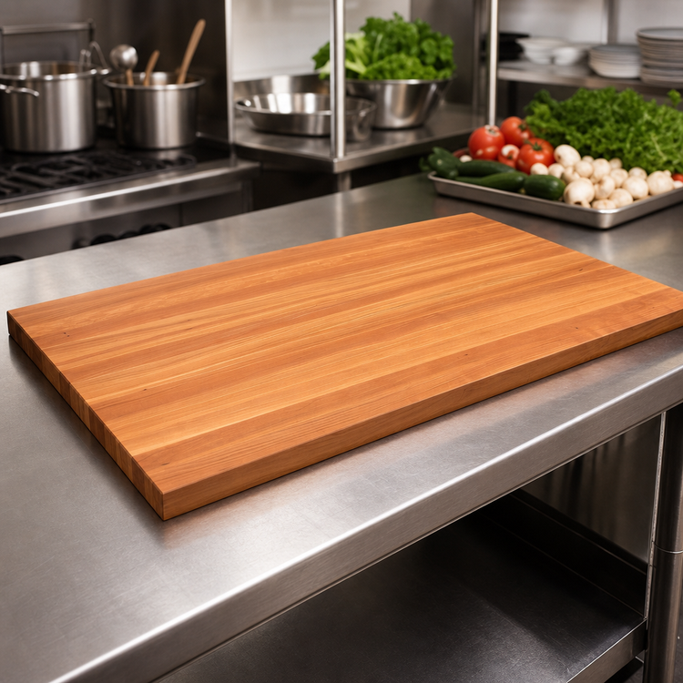 Product image #3 for Boos Block American Cherry Edge Grain Kitchen Countertop with Full-Length Rails, 120 x 25 x 1-1/2 Inches, Oil Finish