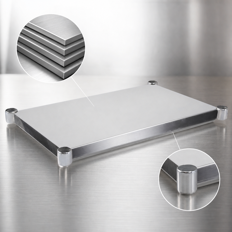 Product image #3 for John Boos Stainless Steel Undershelf for 72 x 48 Inch Work Table
