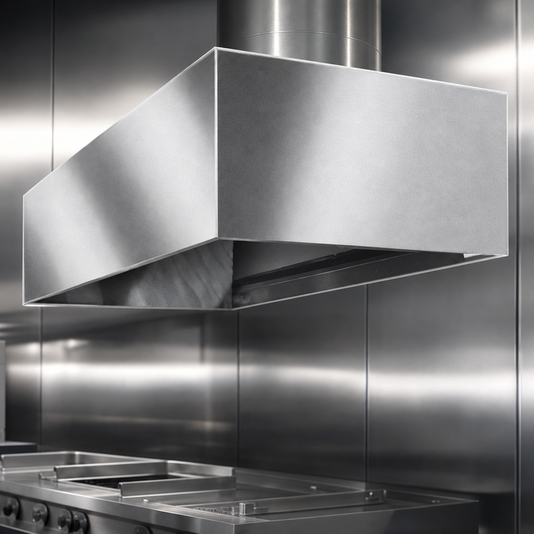 Product image #3 for SpecAir 60-Inch x 48-Inch x 20-Inch Condensate Hood with Exhaust Duct, 304 Stainless Steel
