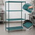 Thumbnail image #3 for Metro Super Erecta Pro Green 4-Shelf Stationary Shelving Starter Unit with Removable Polymer Shelf Mats, 21 x 30 x 63 Inches
