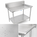 Thumbnail image #3 for Stainless Steel Sorting Table with 10-Inch Backsplash, Rolled Edges, and Undershelf, 60-7/8 x 30-3/8 Inches
