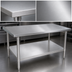 Thumbnail image #3 for John Boos Stallion 48-Inch x 24-Inch 16-Gauge Flat Top Stainless Steel Work Table with Adjustable Undershelf