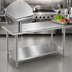 Thumbnail image #3 for Advance Tabco 84-Inch x 30-Inch 16-Gauge 304 Stainless Steel Work Table with Adjustable Undershelf