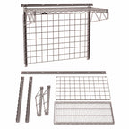 Thumbnail image #3 for Metro SmartWall SW-1836K4-30-BASE Wall-Mounted Wire Shelving Starter Unit, 18 x 36 Shelf, 24 x 36 Grid, Metroseal Gray