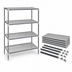 Thumbnail image #3 for Cambro Camshelving Elements XTRA 4-Shelf Vented Universal Shelf Kit, 18 x 42 Inches, Speckled Gray