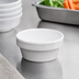Thumbnail image #4 for Winco 2-1/2 oz White Round Melamine Sauce Cup