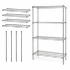 Thumbnail image #3 for Quantum WR74-1260C Chrome Wire Shelving Starter Unit, 60"W x 12"D x 74"H, 4 Shelves, 600-800 lb Capacity